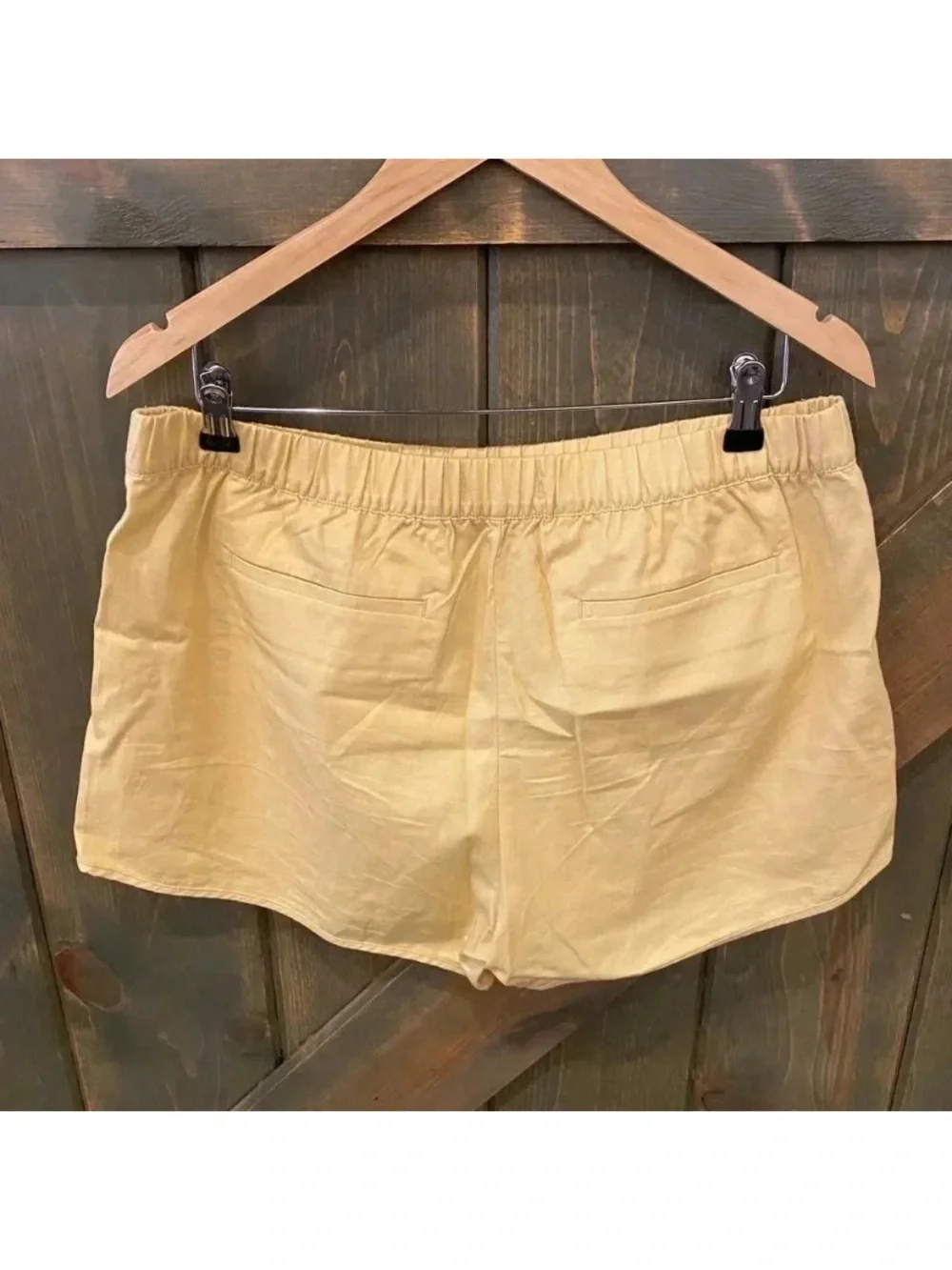 Madewell Womens Yellow Pull On Shorts High Waist Short